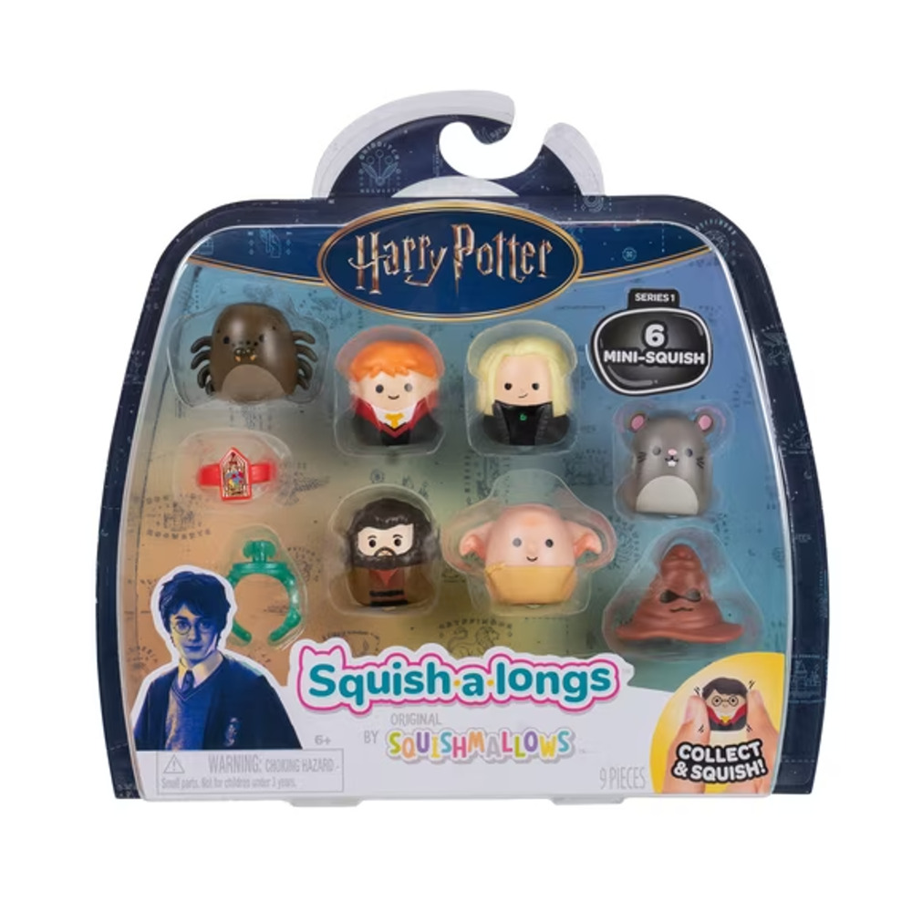 Squishmallows Harry Potter Squish-a-longs Series 1 - 6 Mini Squish 9-Piece Set